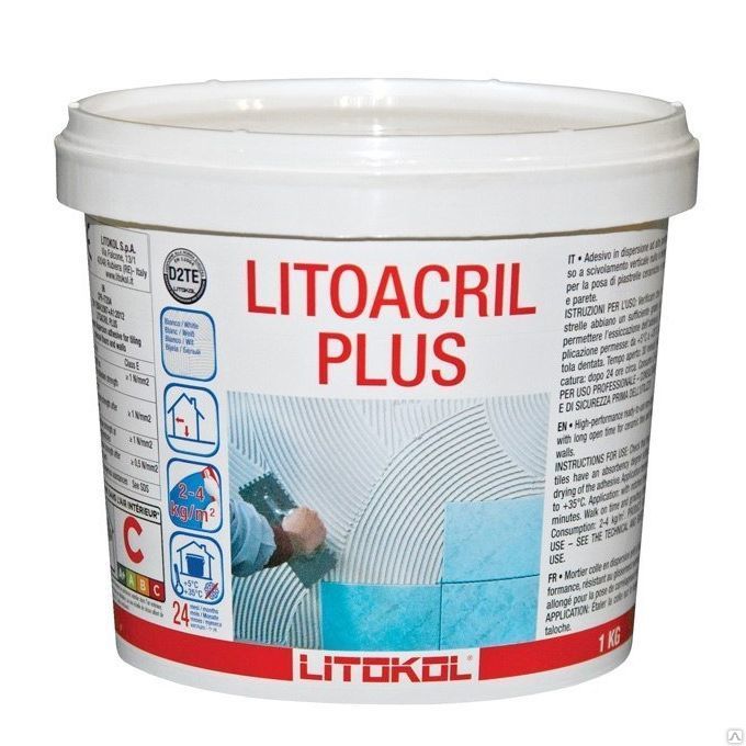 Керамическая плитка LITOKOL LITOACRIL PLUS 1 кг Плиточный клей Сухие смеси